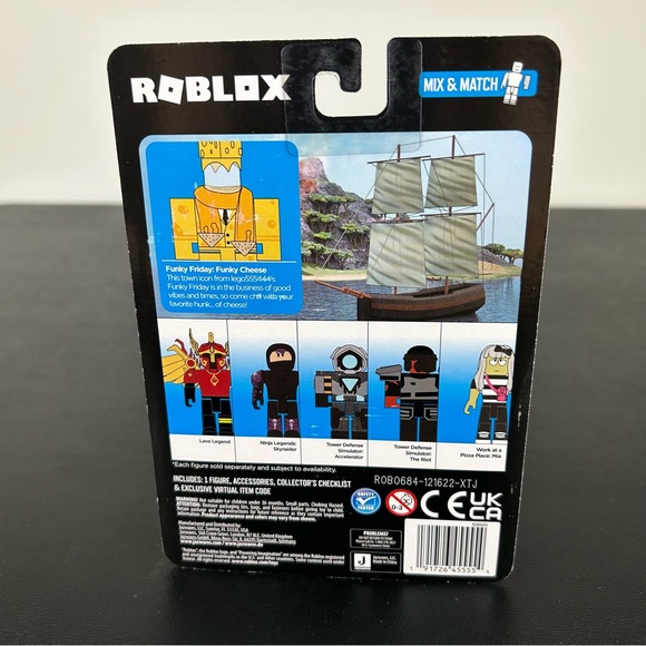 Roblox Funky Friday Funky Cheese Figure with Exclusive Virtual Item - Picture 6 of 13